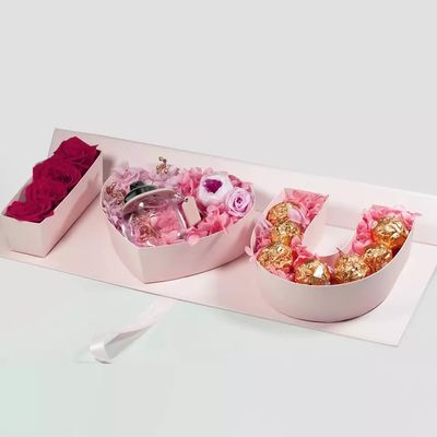Boîtes de empaquetage de cadeau de chocolat, boîte-cadeau de thanksgiving pour le coeur l'épousant quotidien Rose Flowers