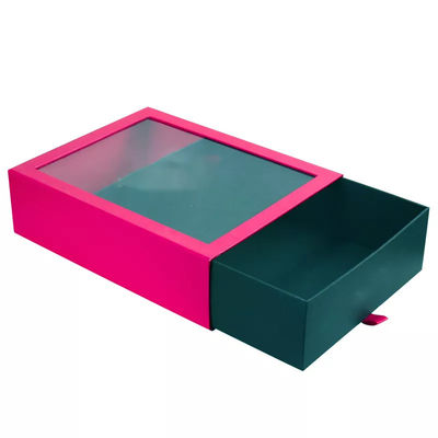 Boîte en cuir d'unité centrale de Pantone glissant le pliage de cartons TUV de cadeau de tiroir de Papier d'emballage