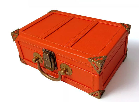 Boîte en cuir d'unité centrale de forces de défense principale s'assemblant le boîte-cadeau de valise de parfum fait main