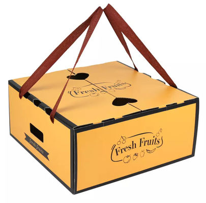 La coutume de caisses d'emballage de carton de banane a ridé des cartons d'expédition pour le fruit