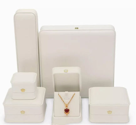 Boîtes à bijoux en cuir de velours de boîte d'emballage de bijoux de PMS biodégradables