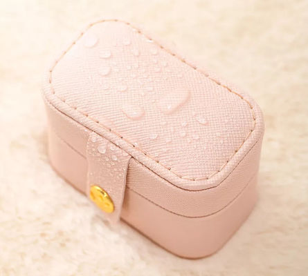ODM Mini Travel Jewelry Box Organizer gravent le GV en refief portatif en cuir d'unité centrale