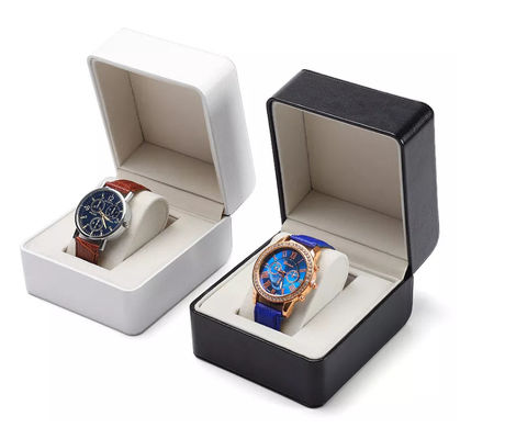 Boîte de montre en cuir d'unité centrale d'OIN de boîte d'emballage de montre-bracelet de taille faite sur commande