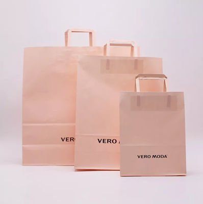 Sac biodégradable ISO9001 de poignée de correction de sac de papier d'emballage de rose d'ODM