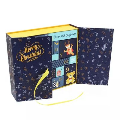 ODM Advent Calendar Boxes d'OEM rectangulaire de boîte-cadeau de carton de Noël