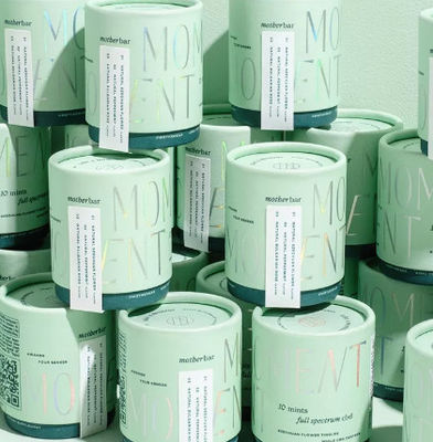 Couvercle recyclable d'emballage de cylindre de carton de 100% et structure basse