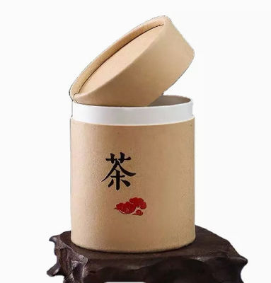 Cylindre de boîtes à thé de carton de catégorie comestible avec des services d'ODM d'OEM