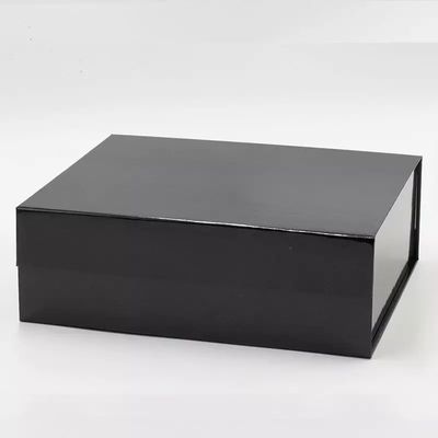 Deboss vêtx le GV magnétique noir biodégradable de empaquetage de boîte-cadeau de boîte