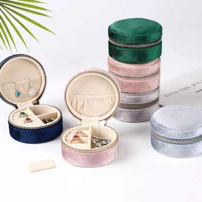 Cuir sulfurisé d'unité centrale de petites de boîte à bijoux d'ODM boucles d'oreille portatives de goujon