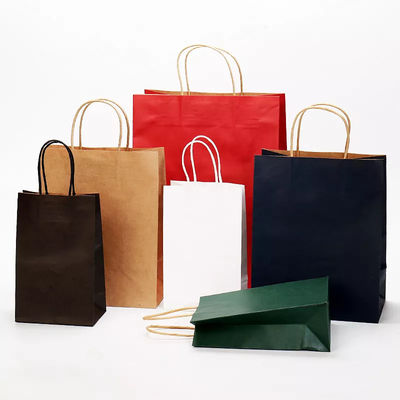Sac de empaquetage à emporter TUV de Logo Printing Varnishing Kraft Paper de sac de papier