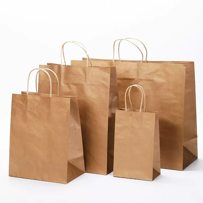 Sac de empaquetage à emporter TUV de Logo Printing Varnishing Kraft Paper de sac de papier