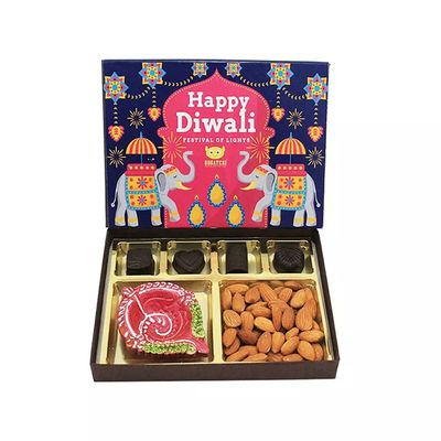 Le décoratif imprimé de cadeau l'épousant caisse d'emballage la caisse d'emballage sèche de fruit de Diwali vide