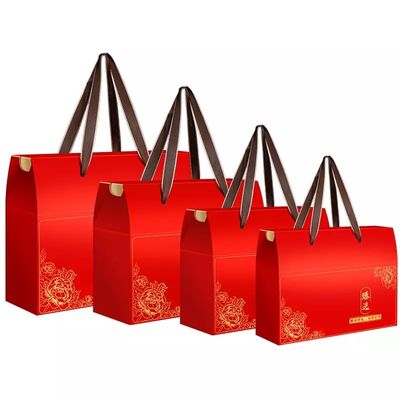Le de carton d'aperçu gratuit caisse d'emballage les boîtes élégantes à nourriture de carton avec la poignée