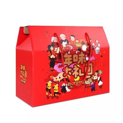 Le de carton d'aperçu gratuit caisse d'emballage les boîtes élégantes à nourriture de carton avec la poignée