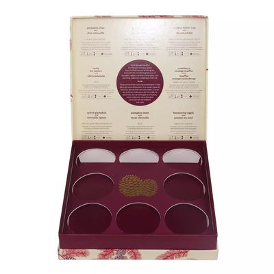 Le boîte-cadeau de papier de carton de rectangle, boîte Cutomized à thé de 9 compartiments classe