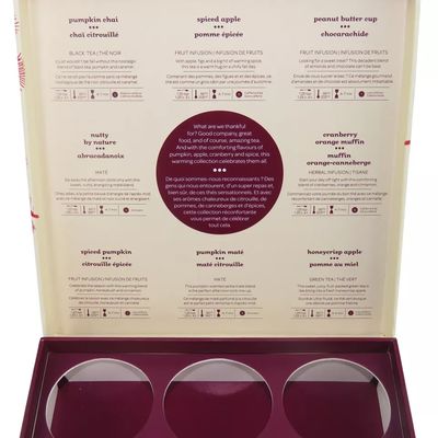 Le boîte-cadeau de papier de carton de rectangle, boîte Cutomized à thé de 9 compartiments classe
