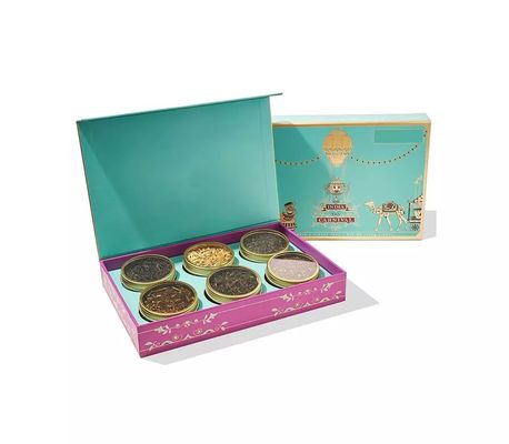 Boîte d'emballage de thé d'OEM/ODM, boîte métallique faite sur commande de thé en métal avec le couvercle