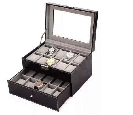 Boîte en cuir d'unité centrale de contreplaqué Boîte-cadeau faite sur commande durable imperméable à l'eau ODM BV