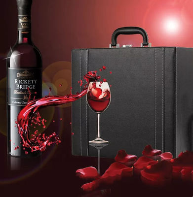 Graver fait main de boîte-cadeau de bouteille de vin de BRANDY Wine Packaging Boxes de WHISKEY