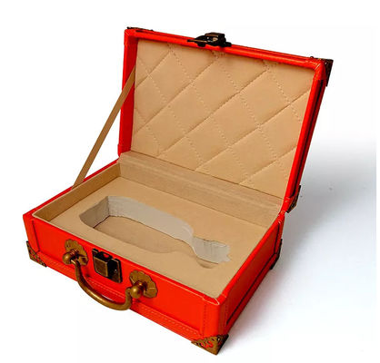 Boîte en cuir d'unité centrale de forces de défense principale s'assemblant le boîte-cadeau de valise de parfum fait main