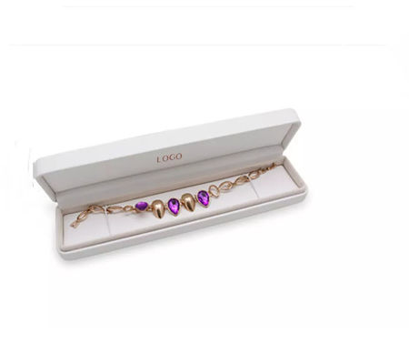 Boîtes à bijoux magnétiques en similicuir ISO9001 d'ODM Ring Gift Boxes Logo Printed