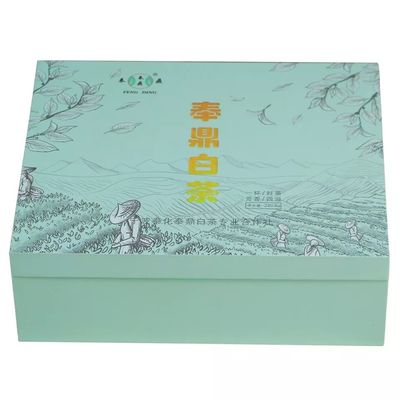 Boîte de rangement de estampillage/gravante en refief de thé, boîtes faites sur commande de carton avec l'étain en métal