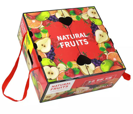 La coutume de caisses d'emballage de carton de banane a ridé des cartons d'expédition pour le fruit