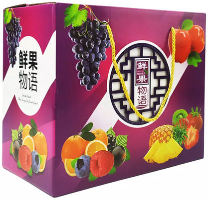 La coutume de caisses d'emballage de carton de banane a ridé des cartons d'expédition pour le fruit
