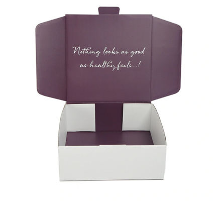 Boîte imprimée d'emballage de cadeau de papier d'habillement de marque, boîtes de expédition se pliantes ondulées d'annonce