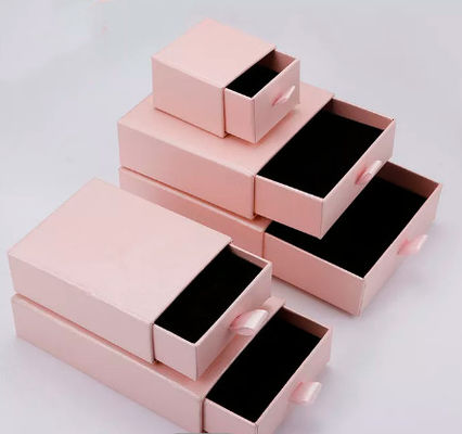 Boîte à bijoux de glissière de boîte de papier de tiroir de carton d'ODM dessinant BSCI