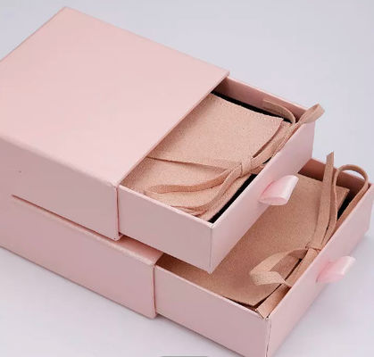 Boîte à bijoux de glissière de boîte de papier de tiroir de carton d'ODM dessinant BSCI