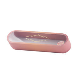 Impression de empaquetage de Macaron de boîte-cadeau rose de biscuit recyclable avec la fenêtre
