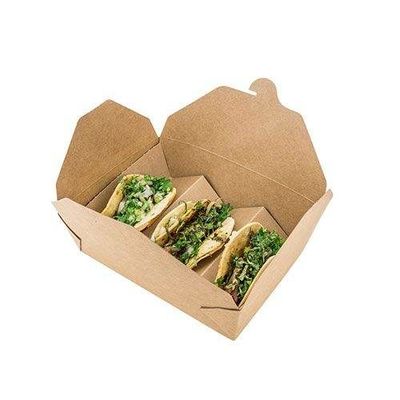 Boîtes à emporter adaptées aux besoins du client par Taco à nourriture de carton de papier d'emballage de boîte d'emballage alimentaire
