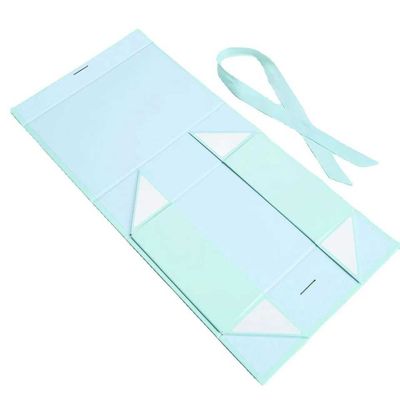 Le boîte-cadeau se pliant biodégradable a gravé la boîte en refief de empaquetage pliable ridée