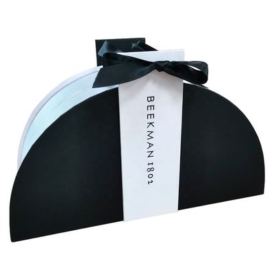 Boîte de empaquetage cosmétique Recycable de demi soins de la peau ronds avec la fermeture de ruban