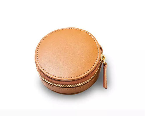 QC en cuir Mini Jewelry Box With Zipper Deboss de boîte d'unité centrale de minimaliste