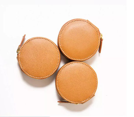 QC en cuir Mini Jewelry Box With Zipper Deboss de boîte d'unité centrale de minimaliste
