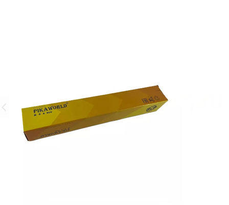 L'emballage compostable se pliant enferme dans une boîte graver jaune ondulé de boîte de papier