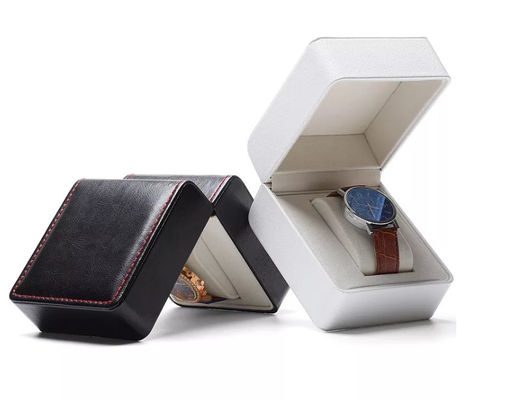 Boîte de montre en cuir d'unité centrale d'OIN de boîte d'emballage de montre-bracelet de taille faite sur commande
