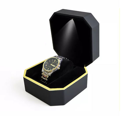 Boîte de montre menée faite main de boîte d'emballage de montre-bracelet d'octogone d'OEM