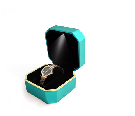 Boîte de montre menée faite main de boîte d'emballage de montre-bracelet d'octogone d'OEM