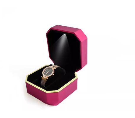 Boîte de montre menée faite main de boîte d'emballage de montre-bracelet d'octogone d'OEM
