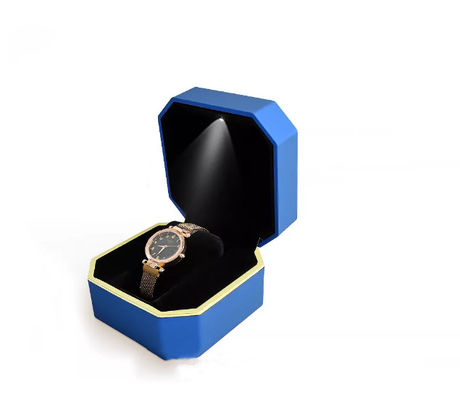 Boîte de montre menée faite main de boîte d'emballage de montre-bracelet d'octogone d'OEM