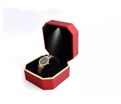 Boîte de montre menée faite main de boîte d'emballage de montre-bracelet d'octogone d'OEM