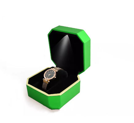 Boîte de montre menée faite main de boîte d'emballage de montre-bracelet d'octogone d'OEM