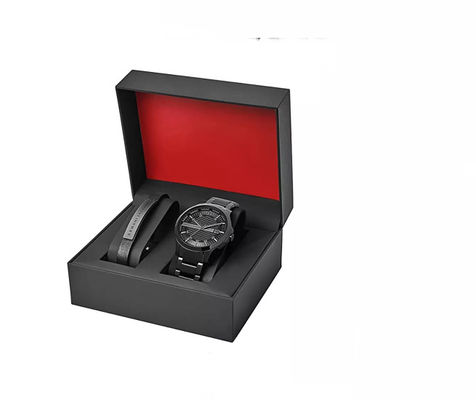 Épaisseur noire ISO9001 de l'emballage 2mm de cadeau de boîte de montre de carton : 2008