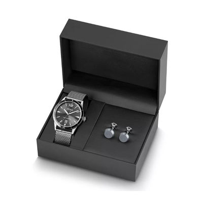 Épaisseur noire ISO9001 de l'emballage 2mm de cadeau de boîte de montre de carton : 2008