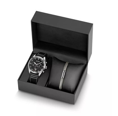 Épaisseur noire ISO9001 de l'emballage 2mm de cadeau de boîte de montre de carton : 2008