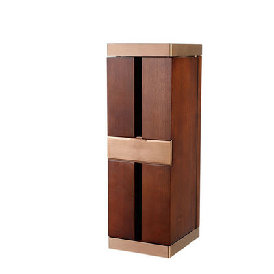 Les forces de défense principale plaquent le carton fait main de boîte-cadeau en bois de papier de vin pour la bouteille simple