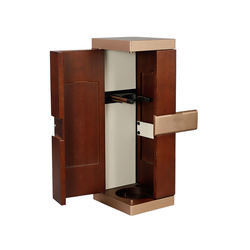 Les forces de défense principale plaquent le carton fait main de boîte-cadeau en bois de papier de vin pour la bouteille simple